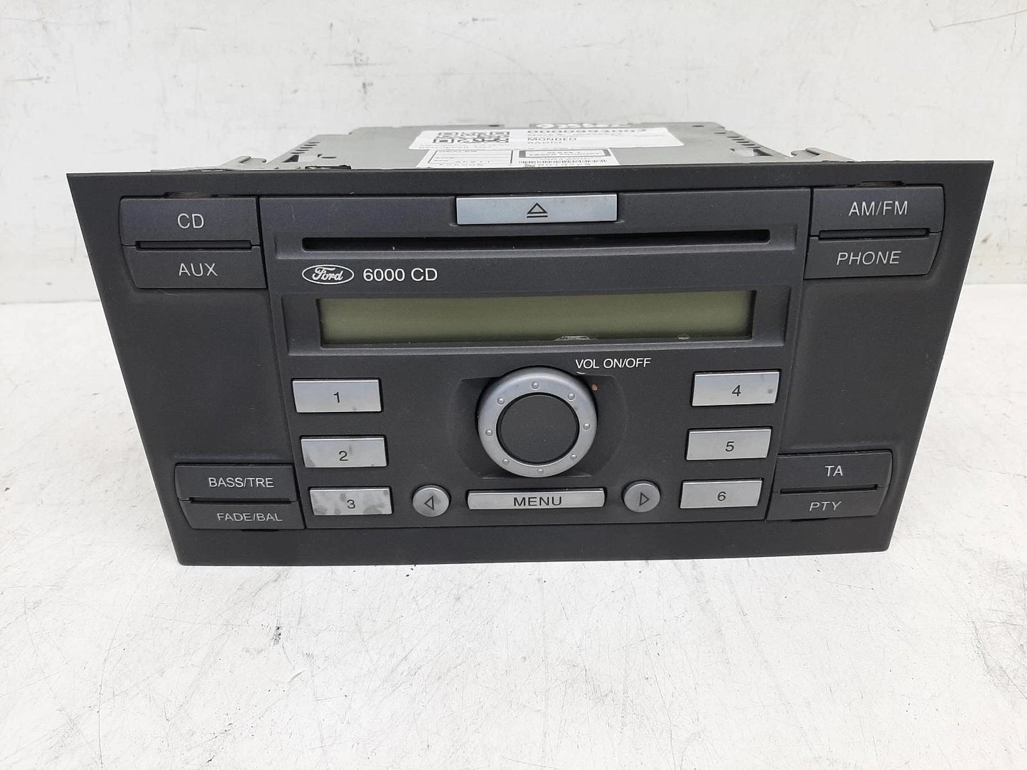 Ford Mondeo Mk3 OE Radio/CD/Stereo Head Unit No Code Available