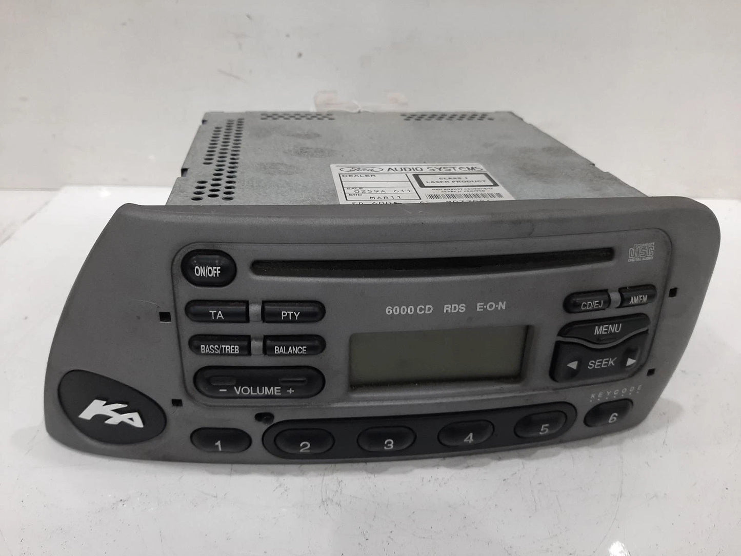 Ford Ka Oem Radio/Cd/Stereo Head Unit No Code Available