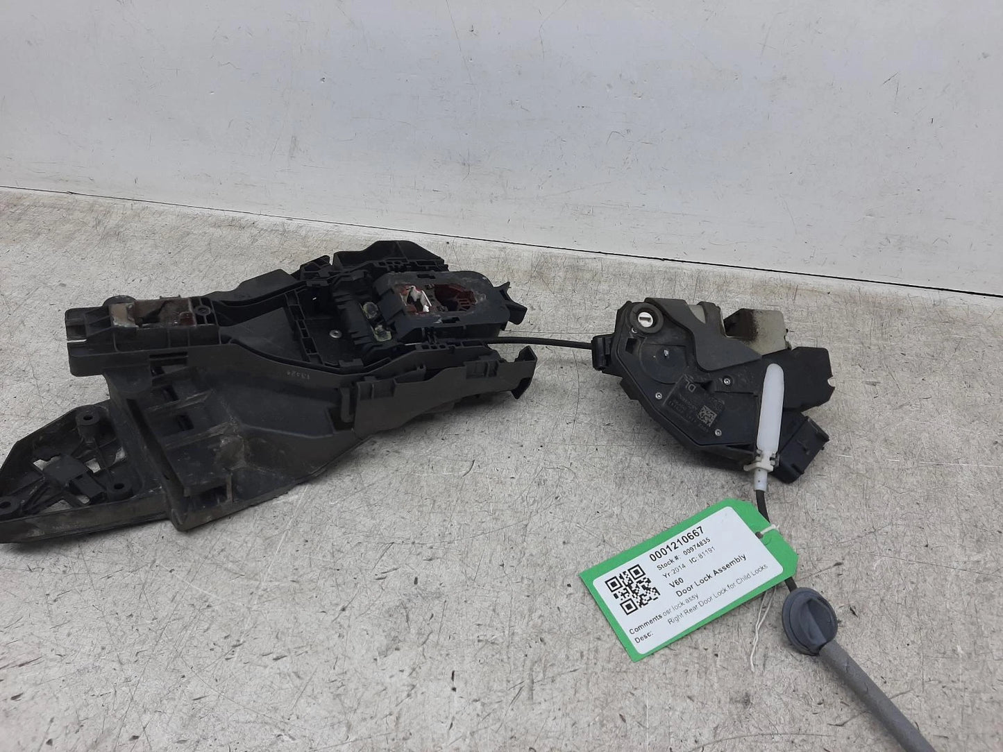 Volvo V60 Right Rear Door Lock Assembly