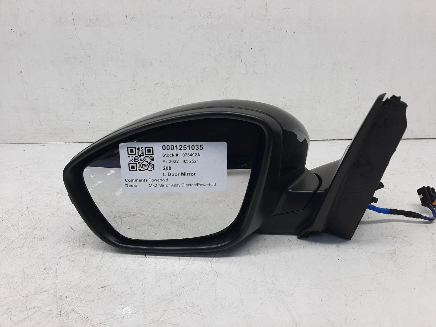 Peugeot 208 Yellow N/S Passengers Left Door Wing Mirror