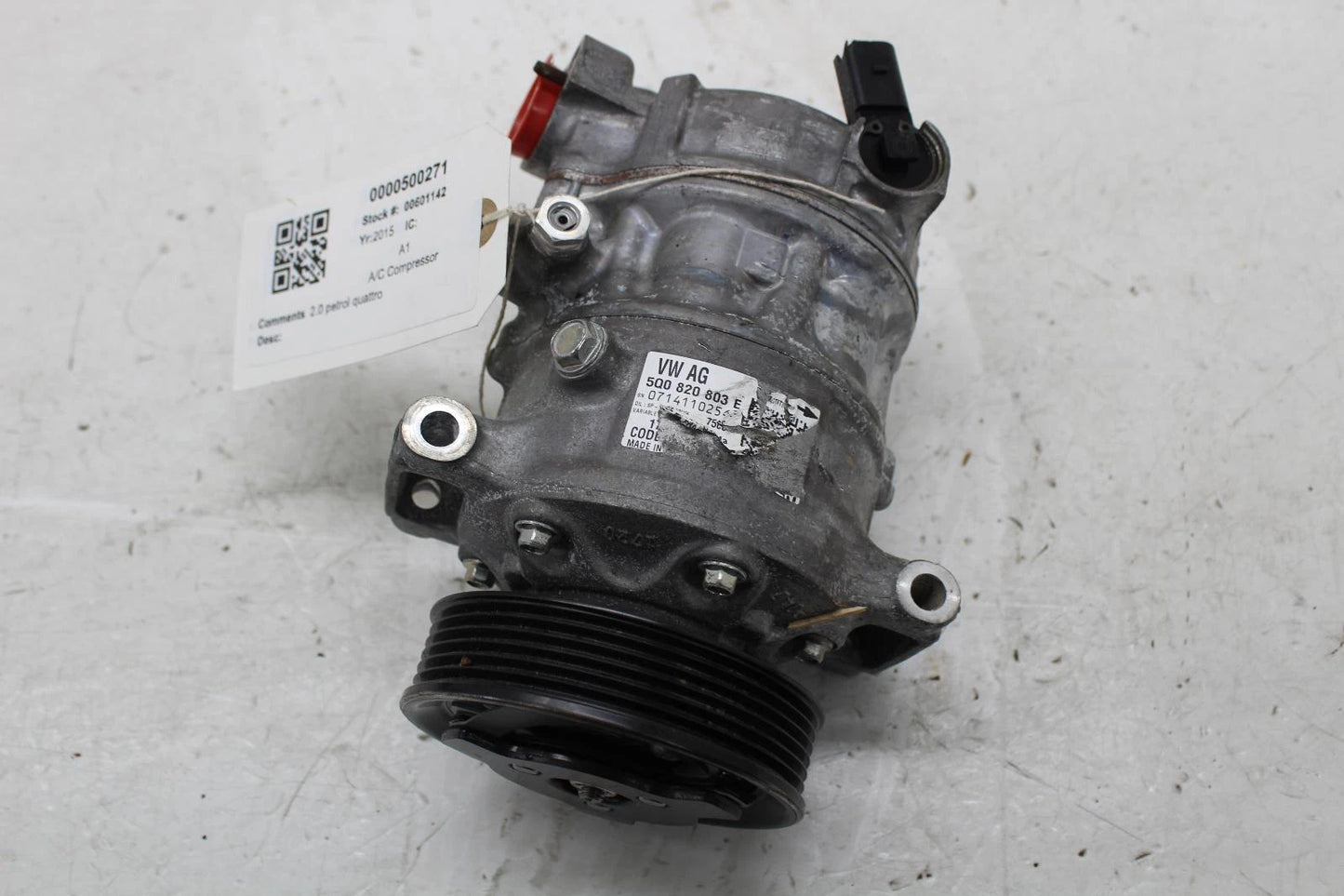Audi A1 S1 1984Cc Petrol AIR CON A/C Compressor PUMP 5Q0820803E