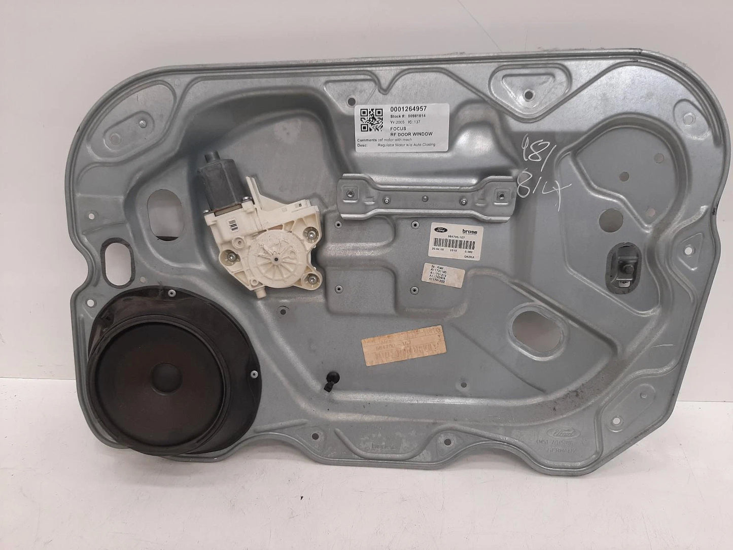 Ford Focus Window Regulator Front Drivers Side 