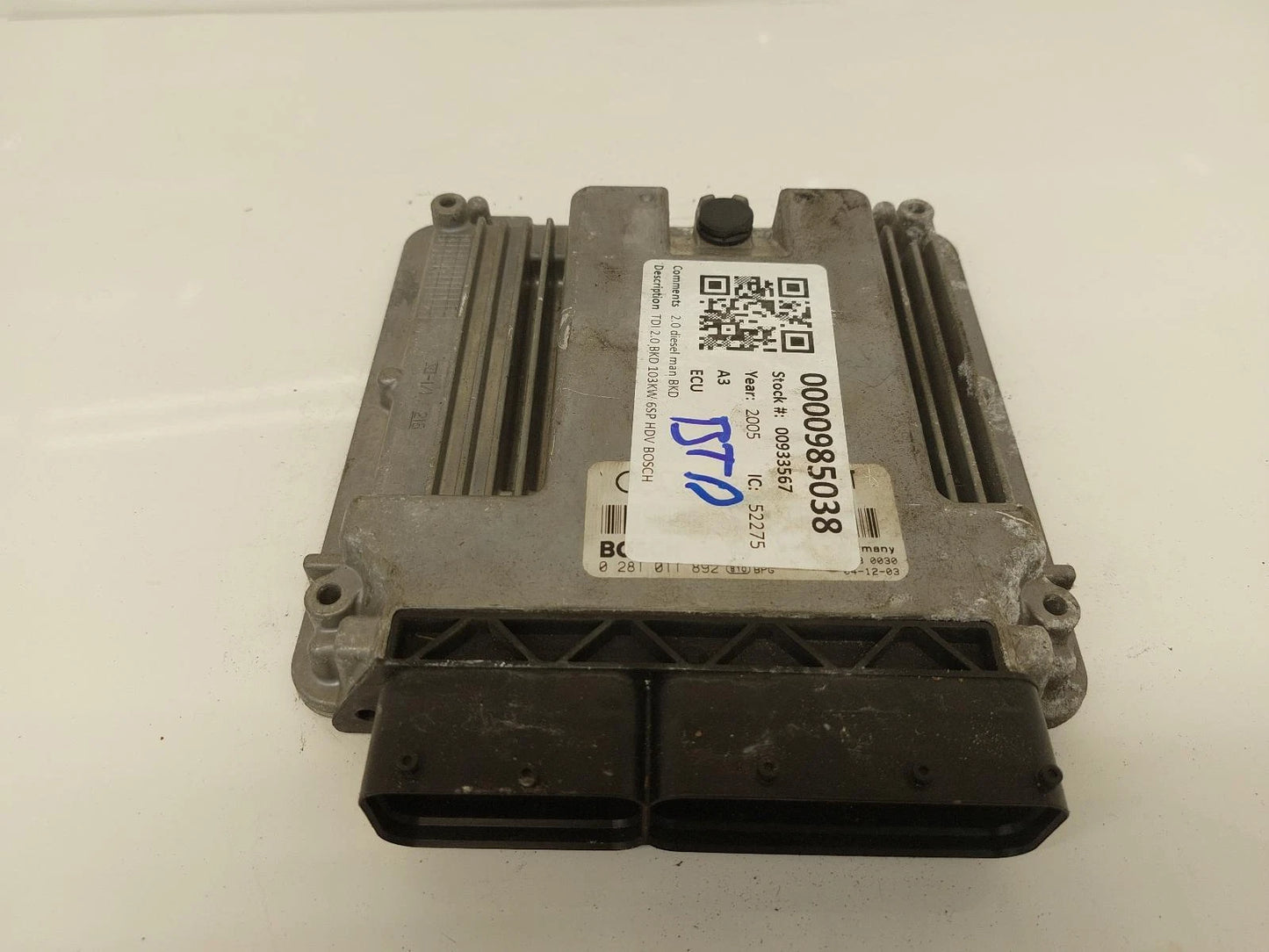 Audi A3 2.0L Bkd Diesel ECU Engine Control Unit Kit Parts 