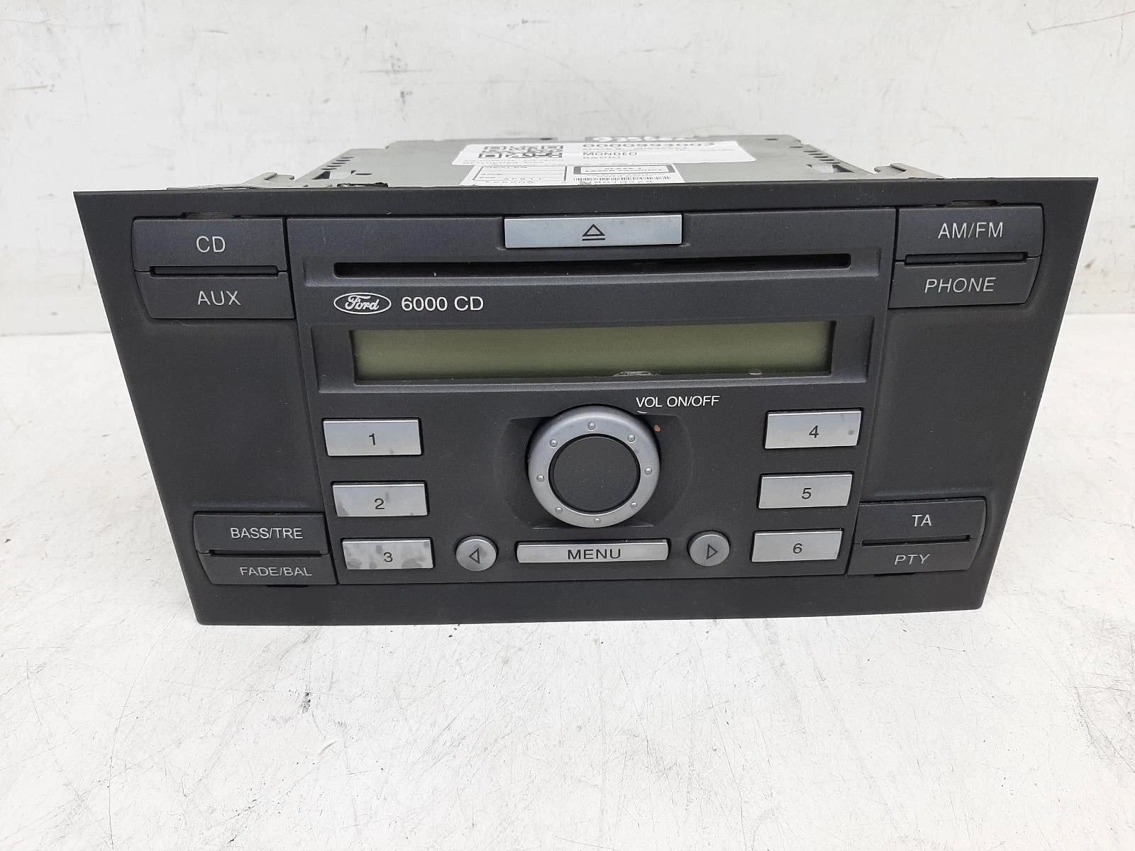 Ford Mondeo Mk3 OE Radio/CD/Stereo Head Unit No Code Available 