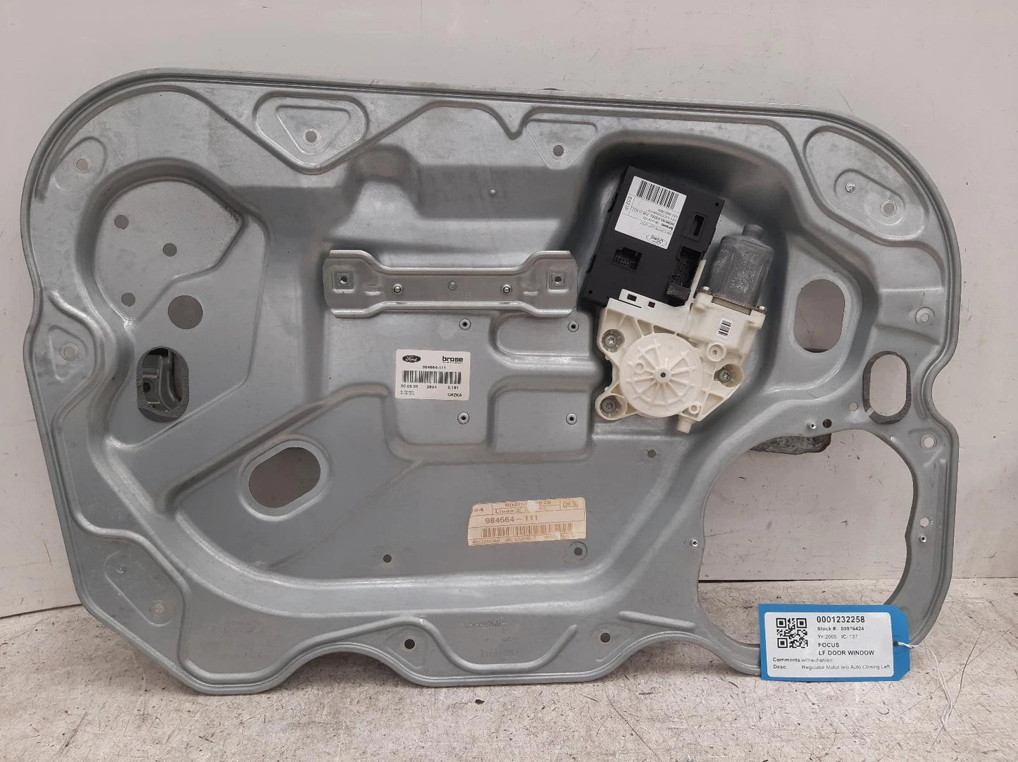 Ford Focus Window Regulator Front Passengers Side 