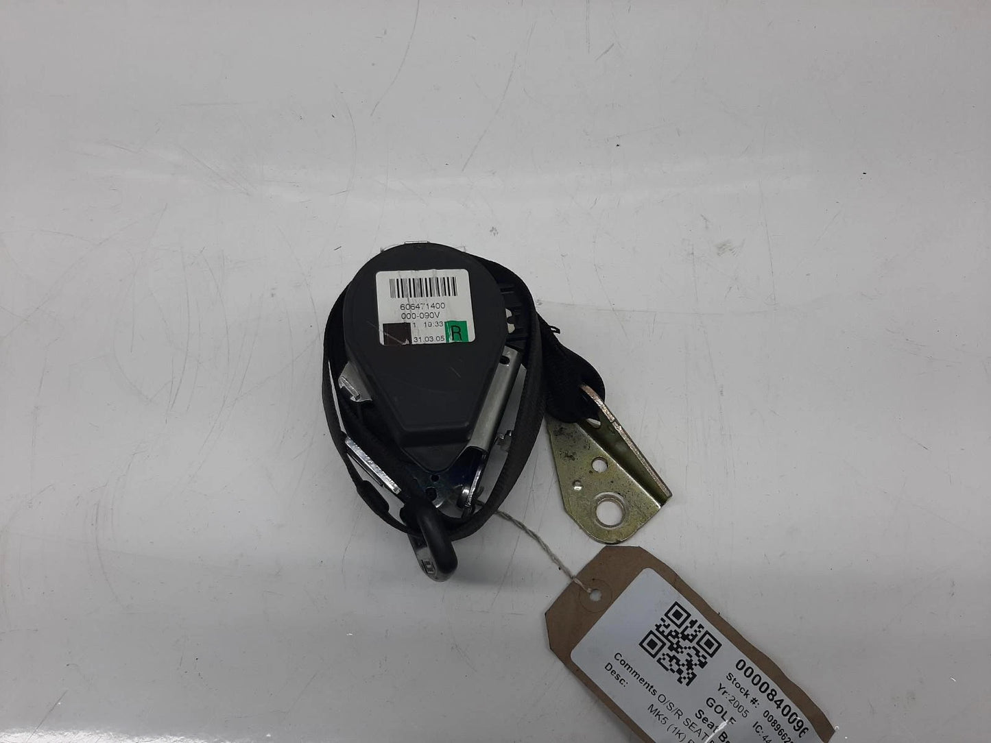 Volkswagen Golf (1K)) Rear Right Seat Belt 