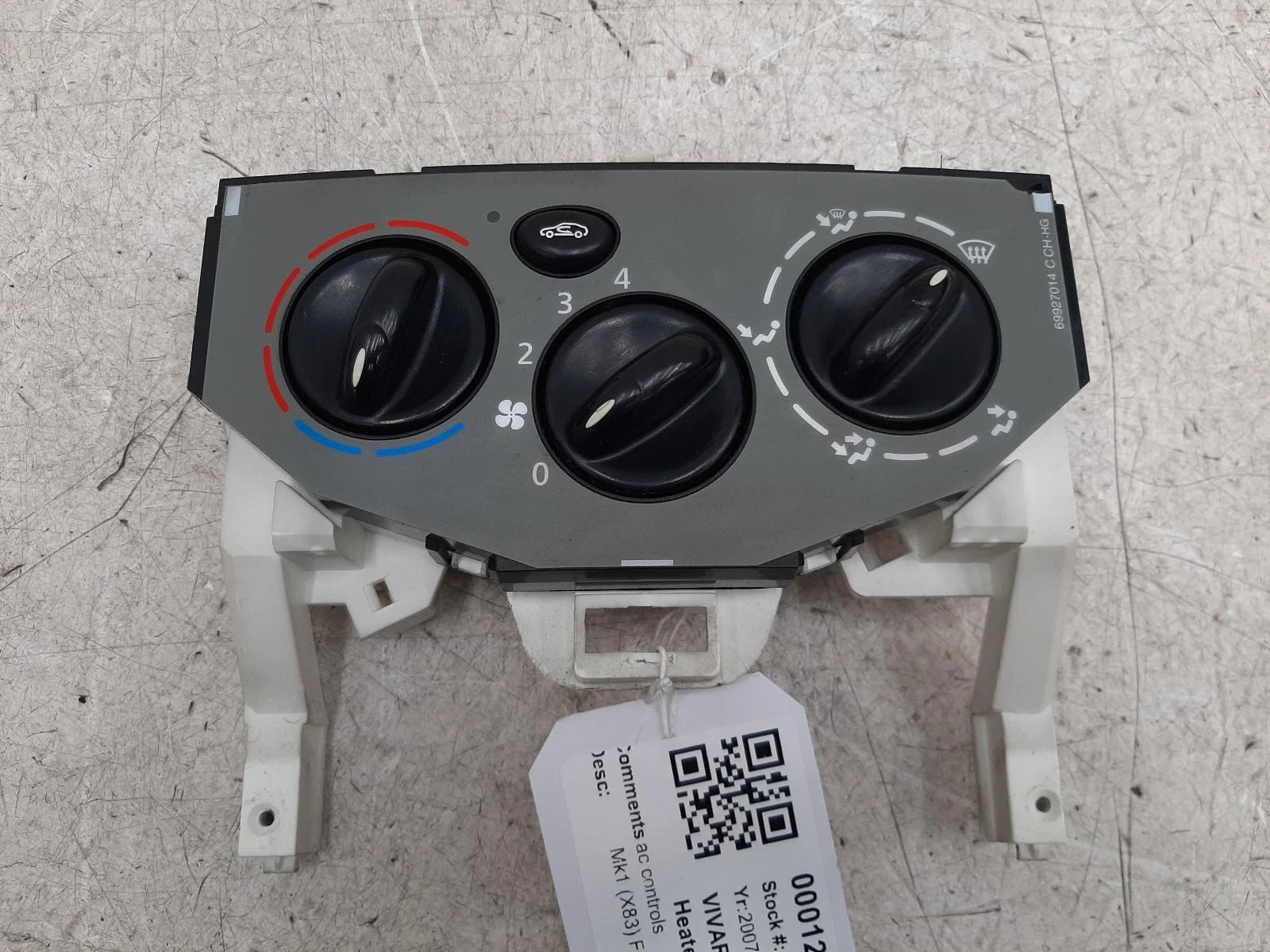 Opel Vivaro Heater Control Switch 