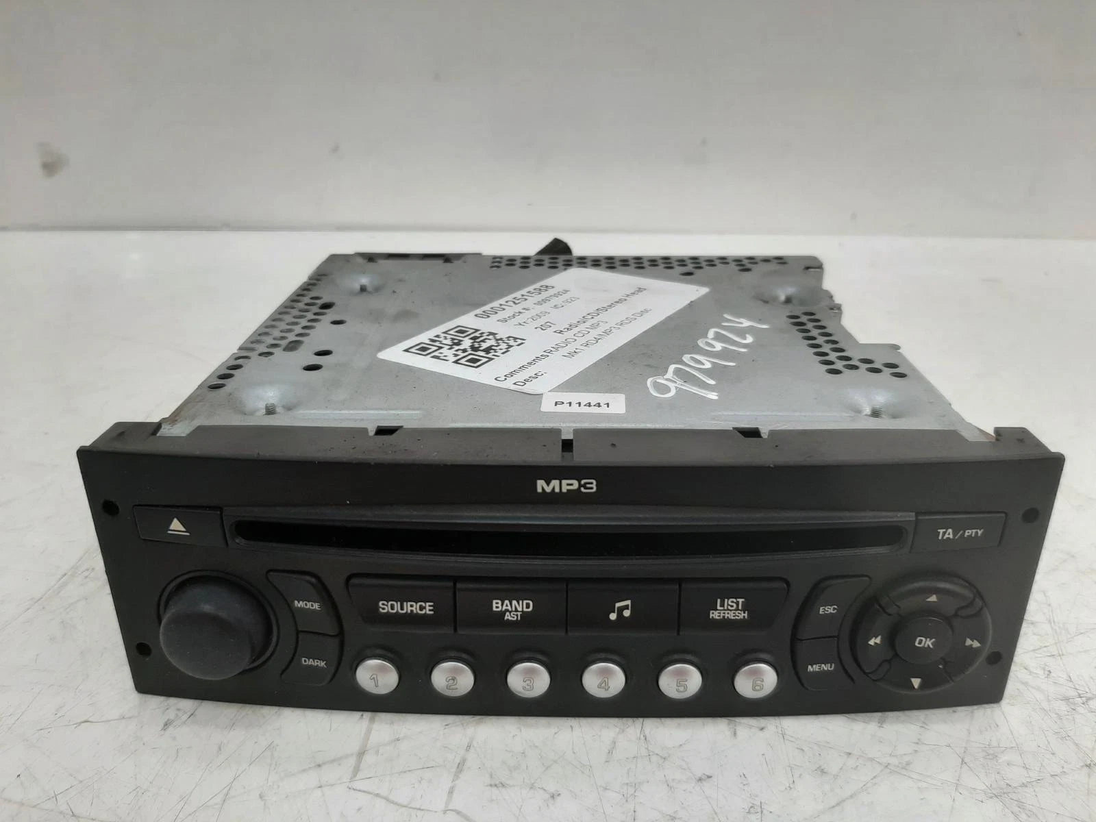 Peugeot 207 Mk1 OEM Radio/CD/Stereo Head Unit - No Code Available 