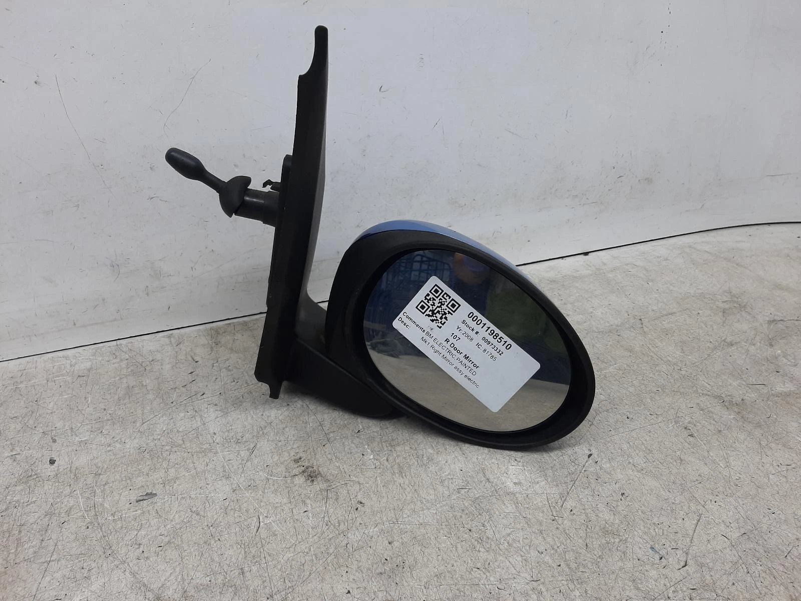 Peugeot 107 Mk1 Blue O/S Drivers Right Door Wing Mirror 