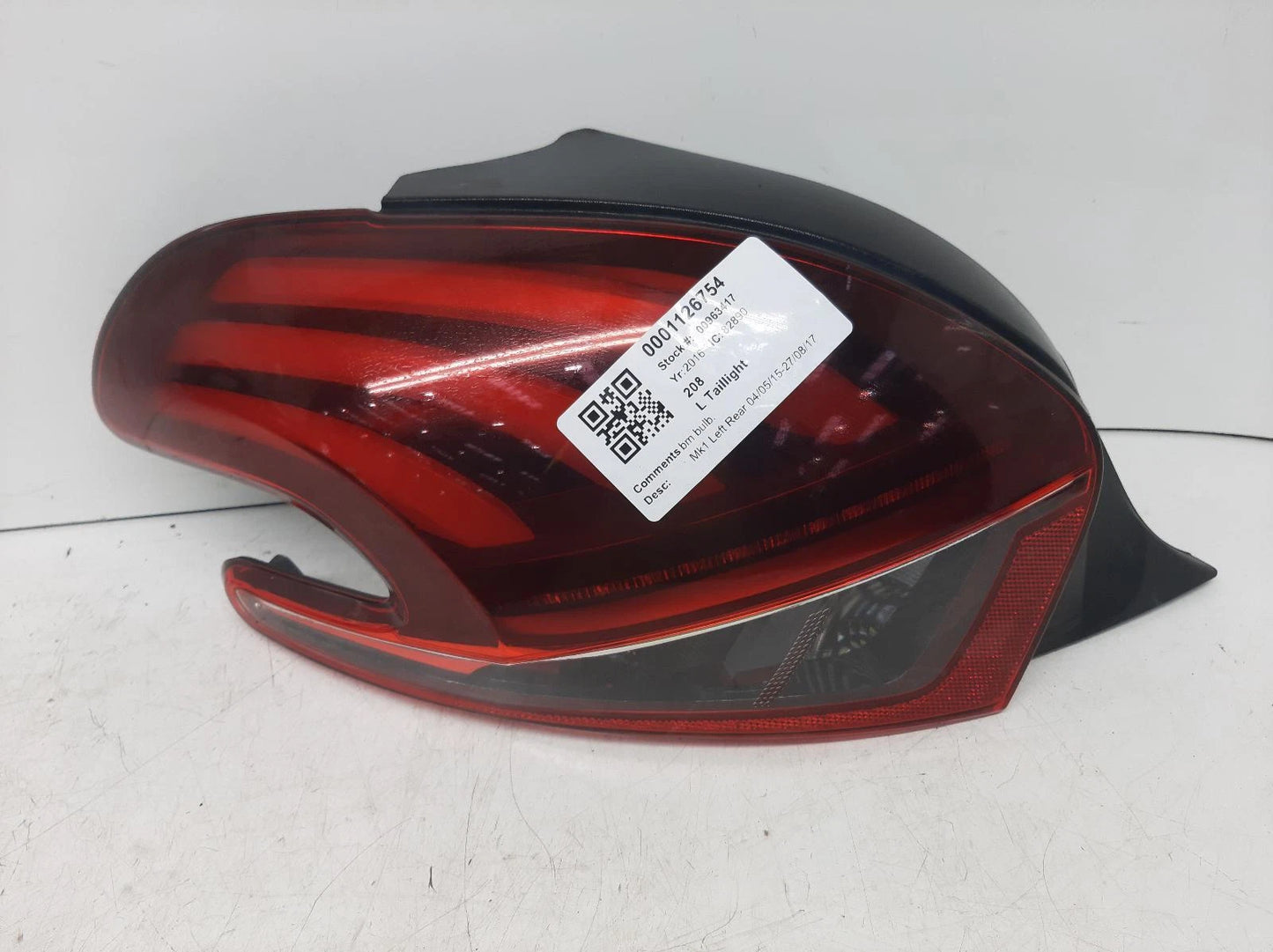 Peugeot 208 Mk1 N/S Passengers Left Rear Taillight Tail Light 