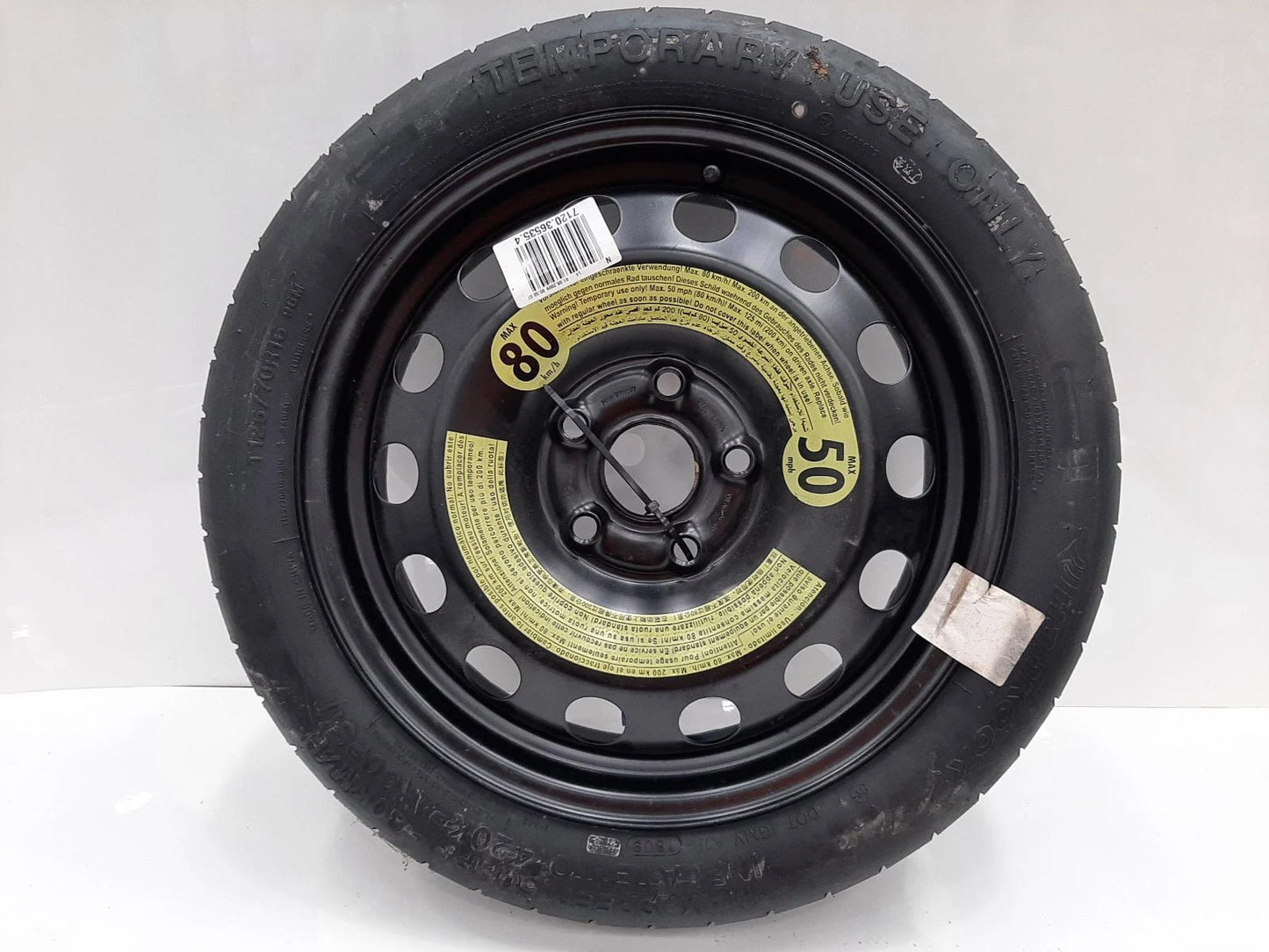 Audi A3 Mk2 (8P) Space Saver Spare Wheel 