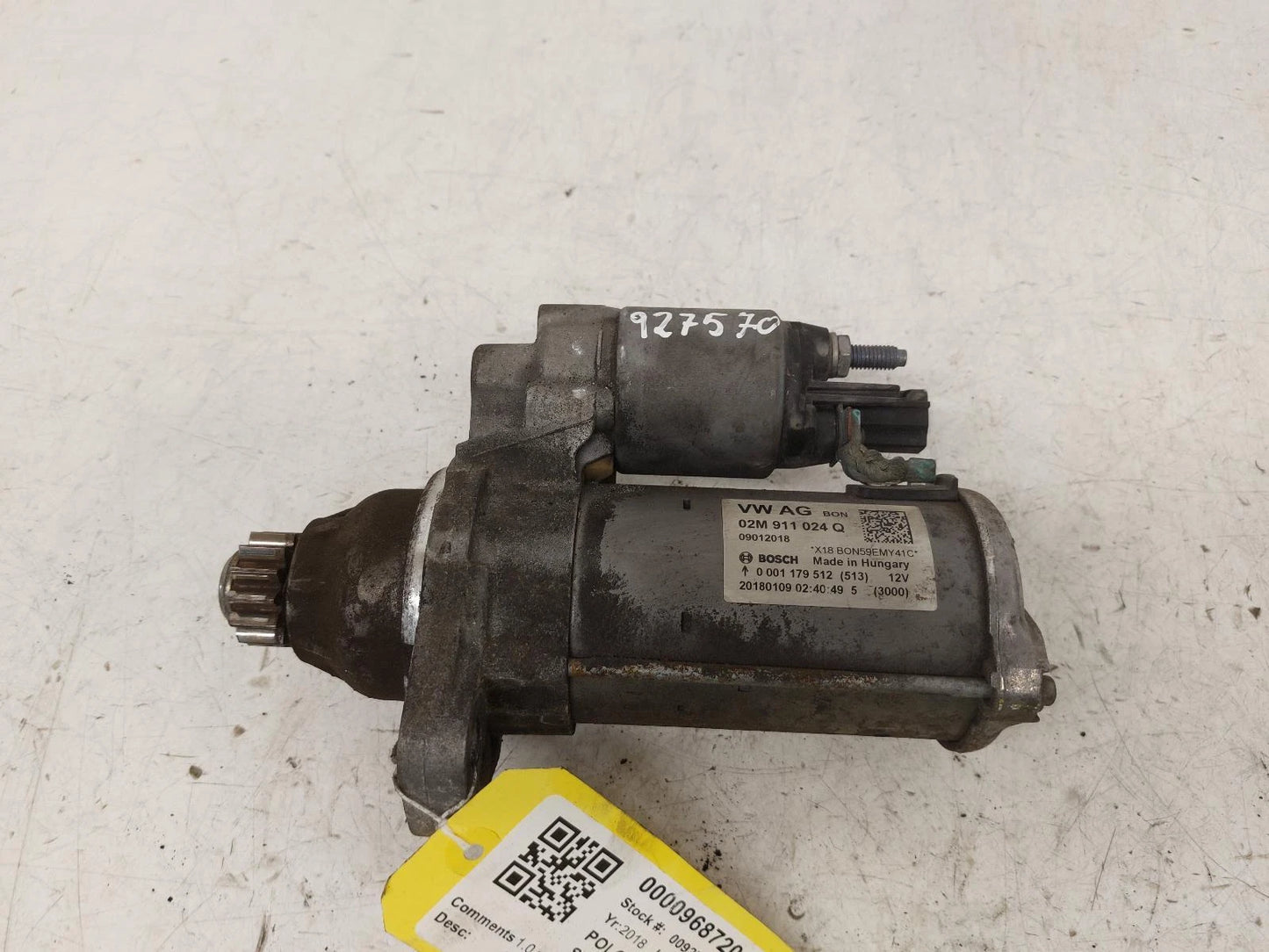 Volkswagen Polo Mk6 Manual Bosch Starter Motor 