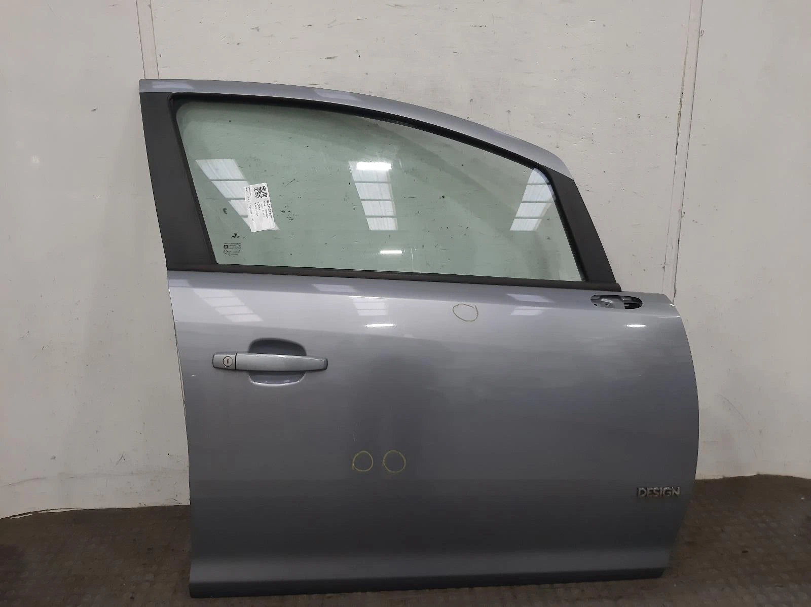 Opel Corsa D Silver O/S Drivers Right Front Door 