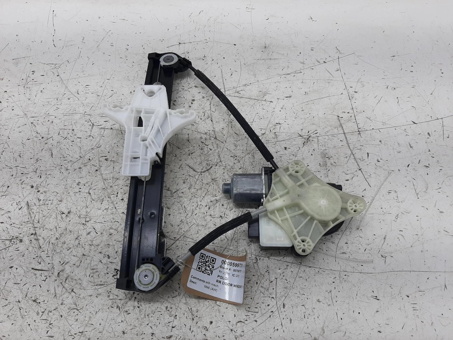 Volkswagen Window Regulator Rear Drivers Side 