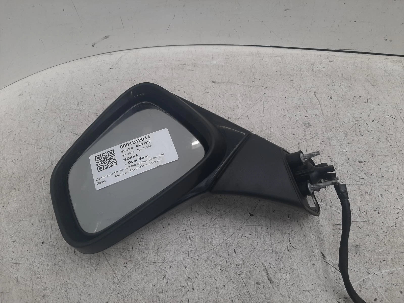 Opel Mokka Mk1 Black N/S Passenger Left Door Mirror 