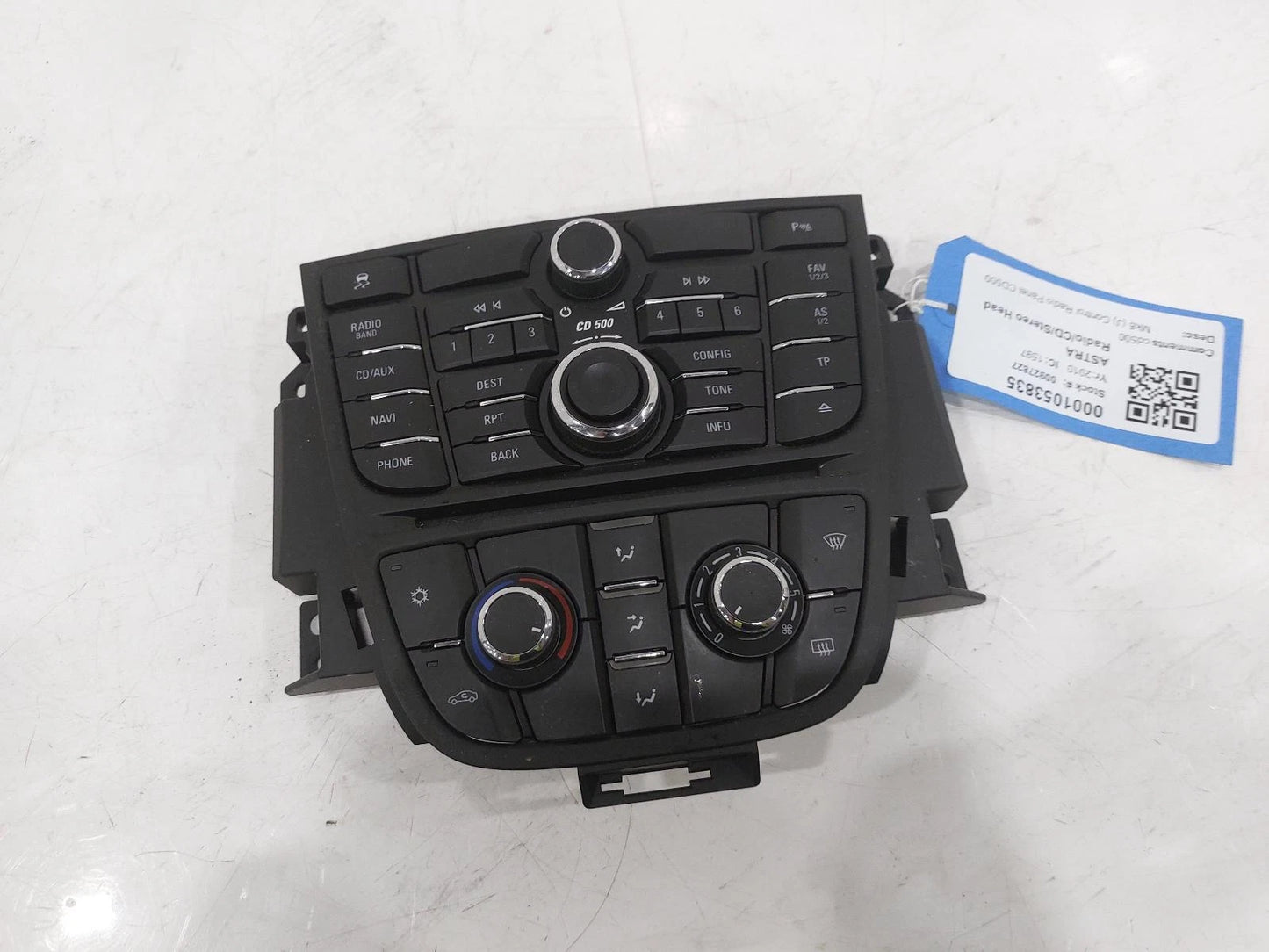 Opel Astra Mk6 CD500 OEM Radio/CD/Stereo Head Unit No Code Available 
