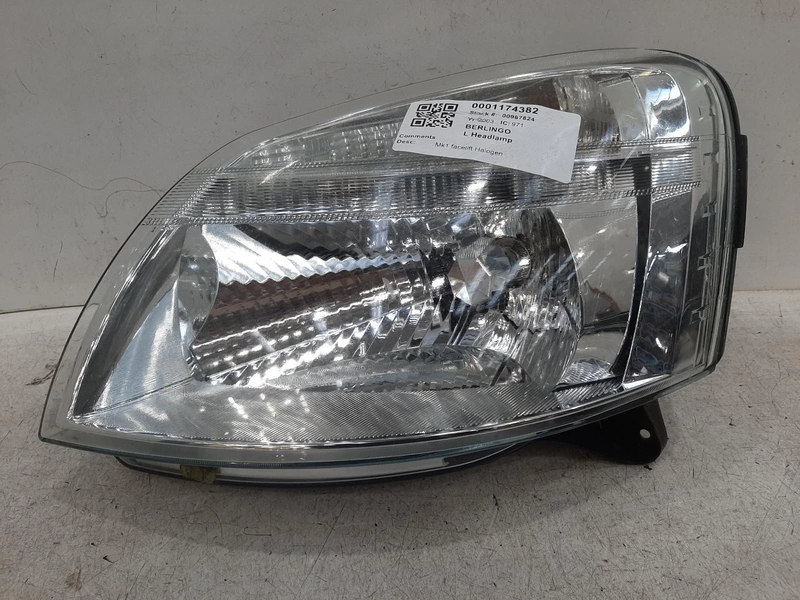 Citroen Berlingo Mk1 Facelift N/S Passengers Left Front Headlight Headlamp 