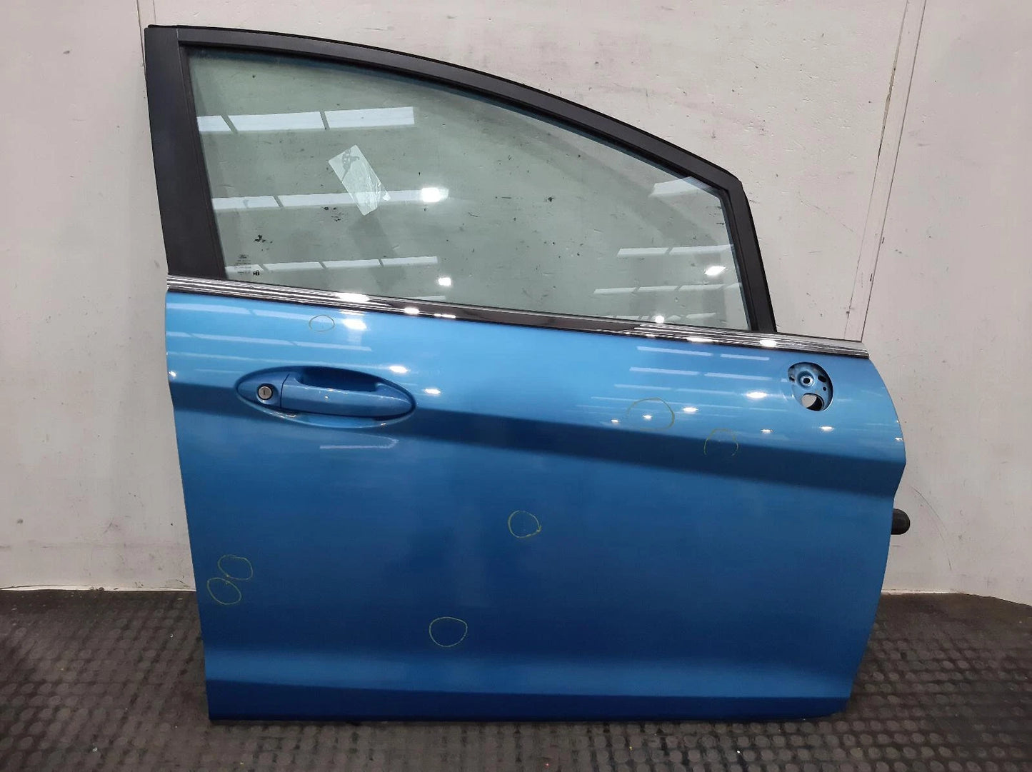 Ford Fiesta Mk7 Blue O/S Drivers Right Front Door 