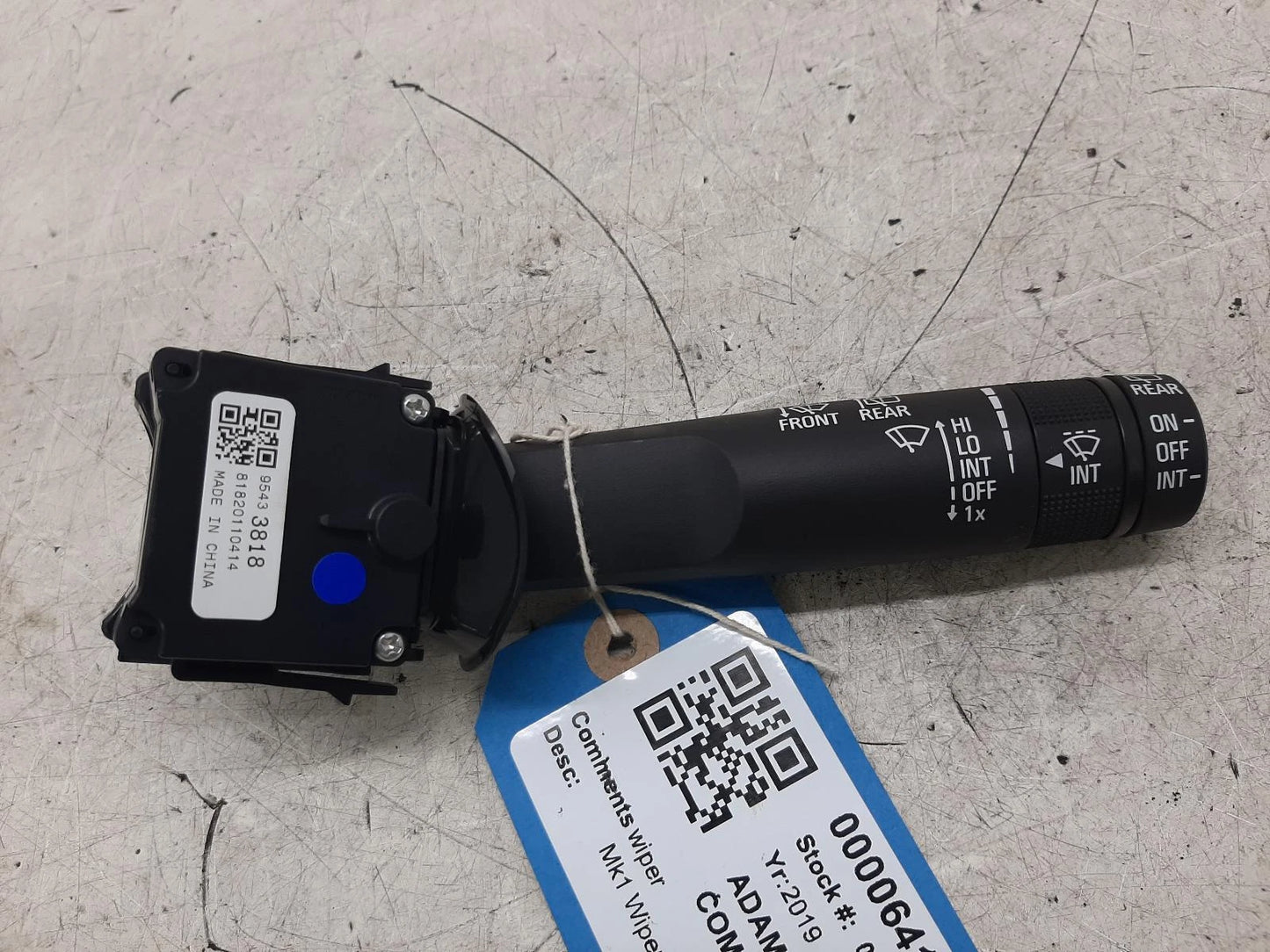 Opel Adam Combination Switch Front & Rear Wiper Switch Stalk 