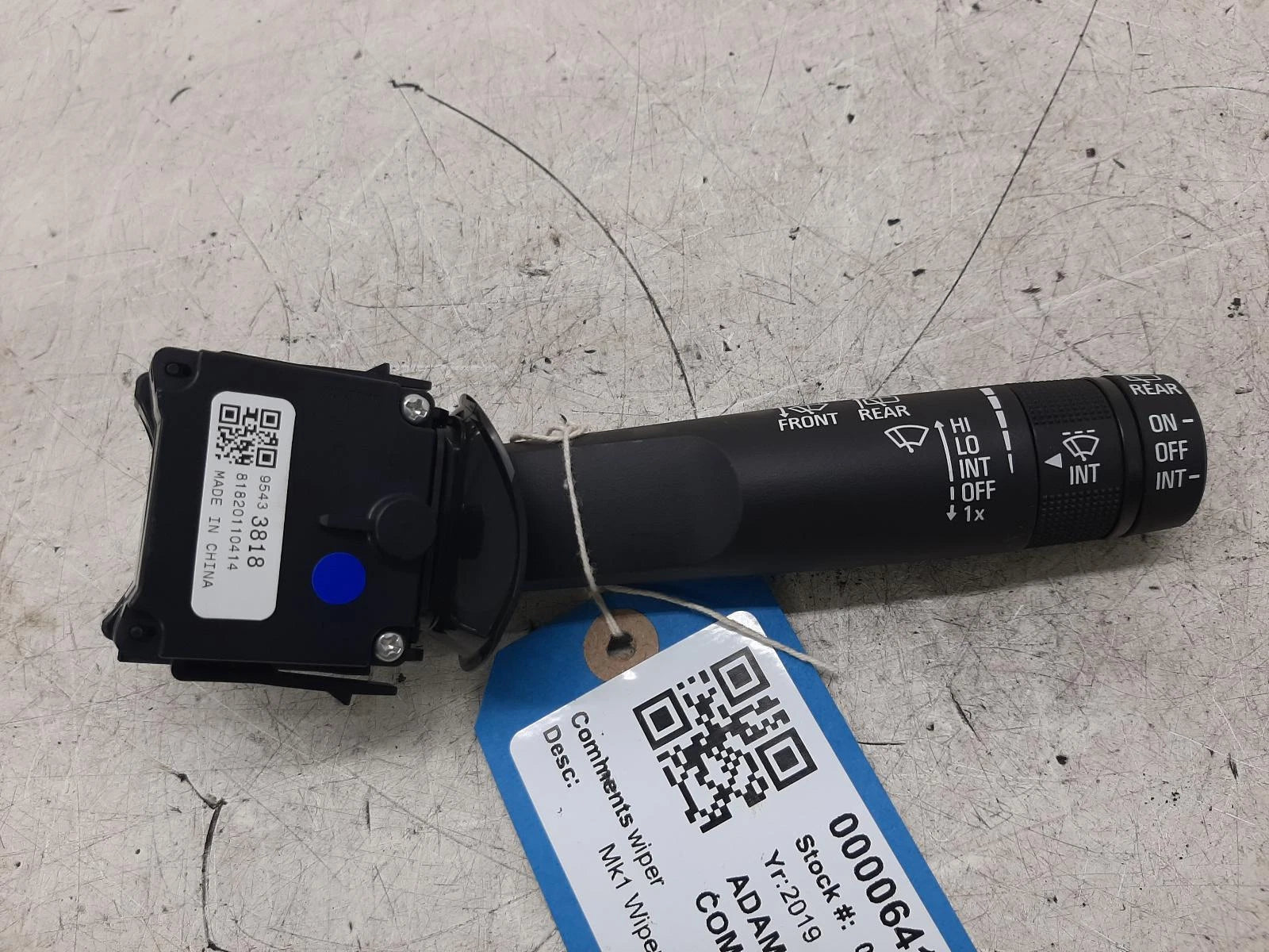 Opel Adam Combination Switch Front & Rear Wiper Switch Stalk 